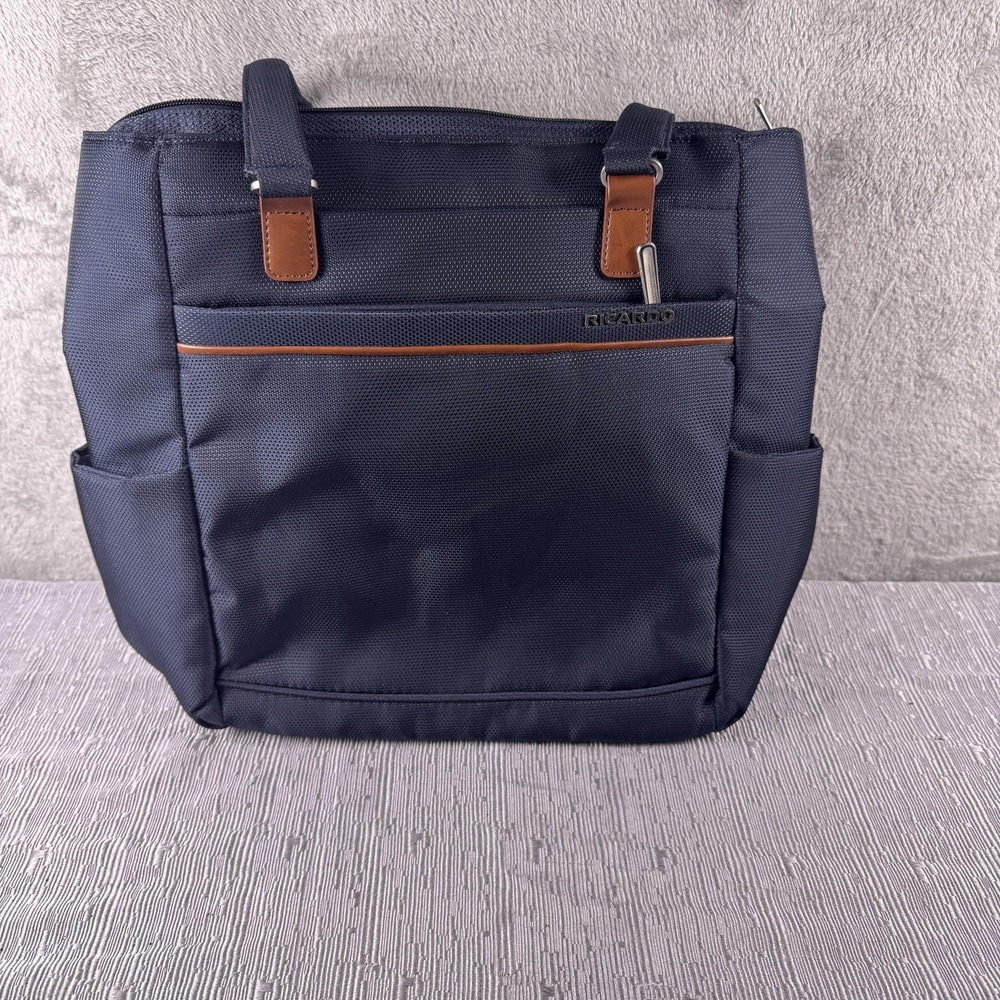 Ricardo Beverly Hills Blue Laptop Tote Bag Women Travel Work Carry On Polyester